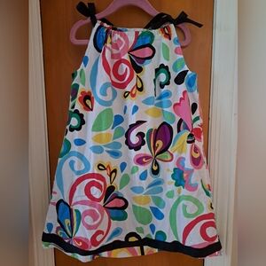 Hanna Andersson Multicolor Kids Dress with Black Trim